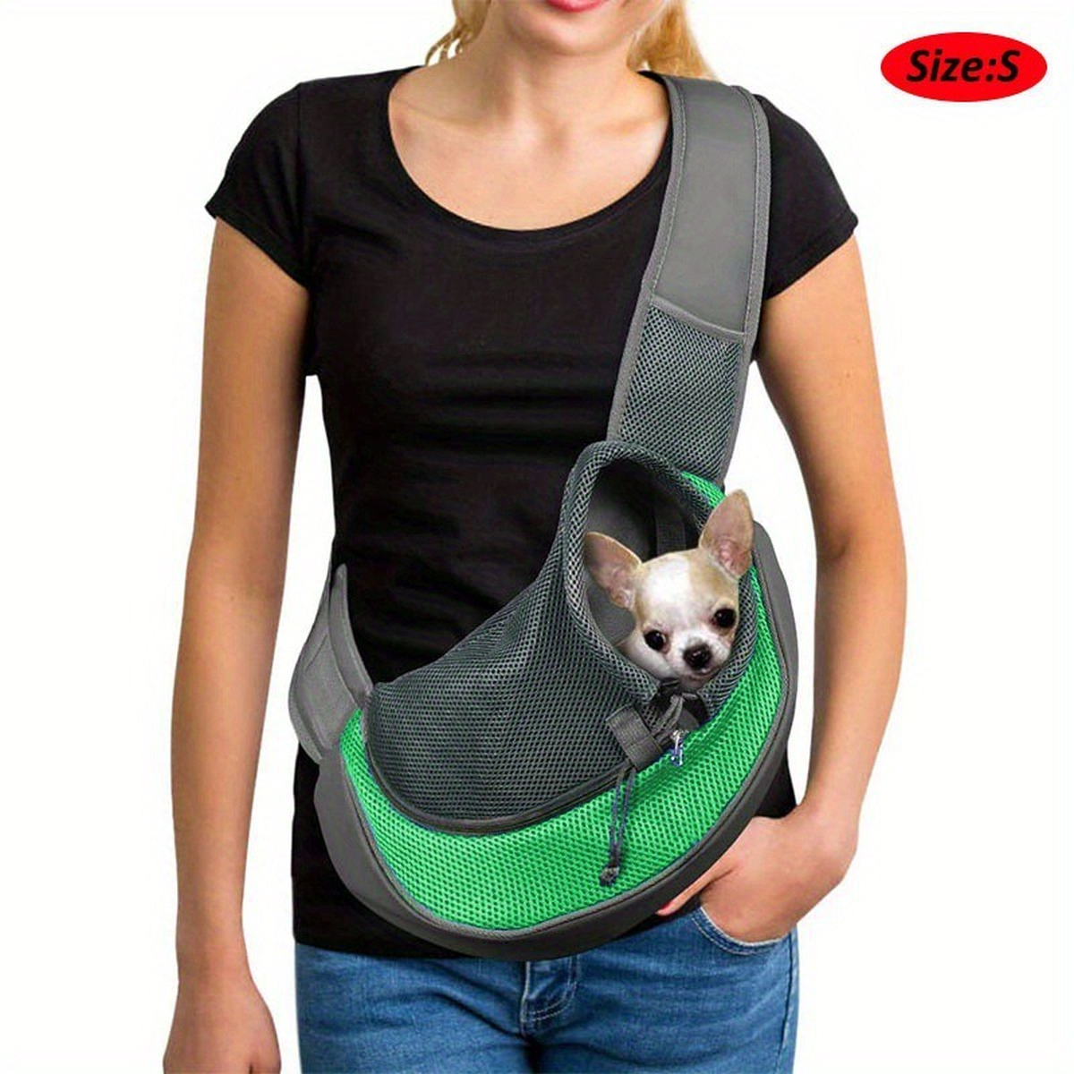 Reflective Pet Carrier Sling Bag