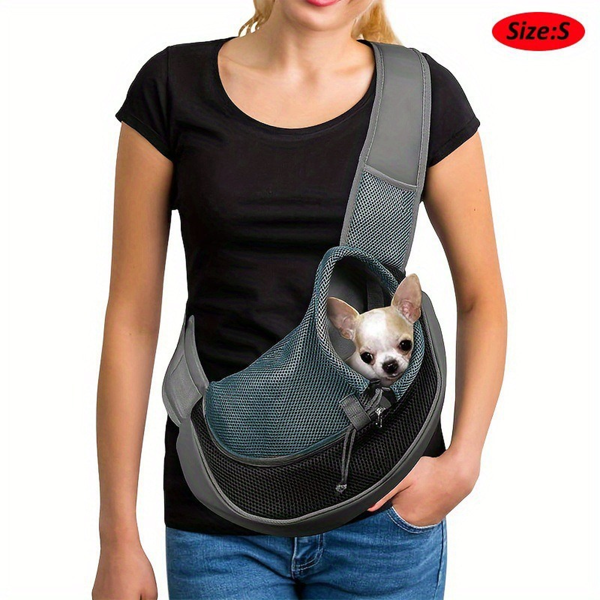 Reflective Pet Carrier Sling Bag