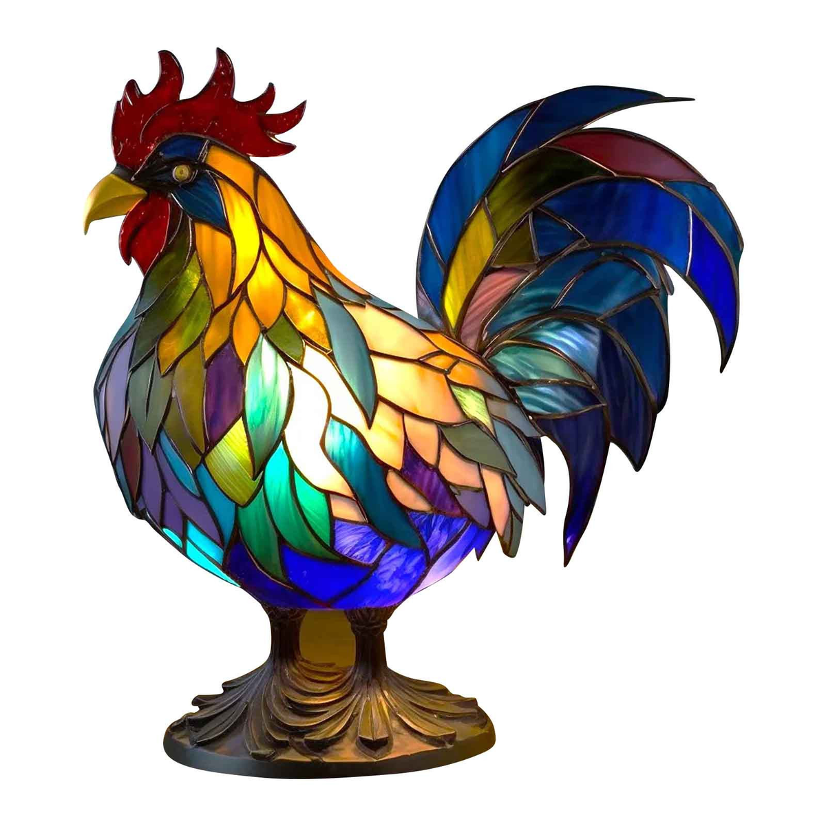 Stained-Glass Animal Table Lamp
