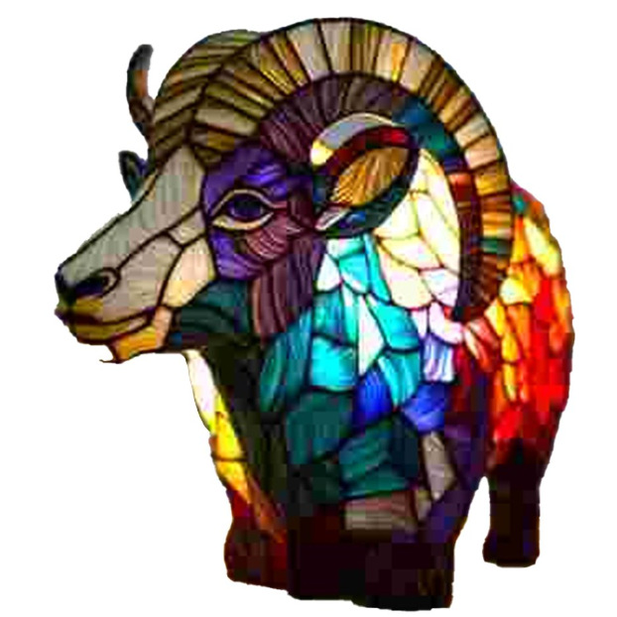 Stained-Glass Animal Table Lamp