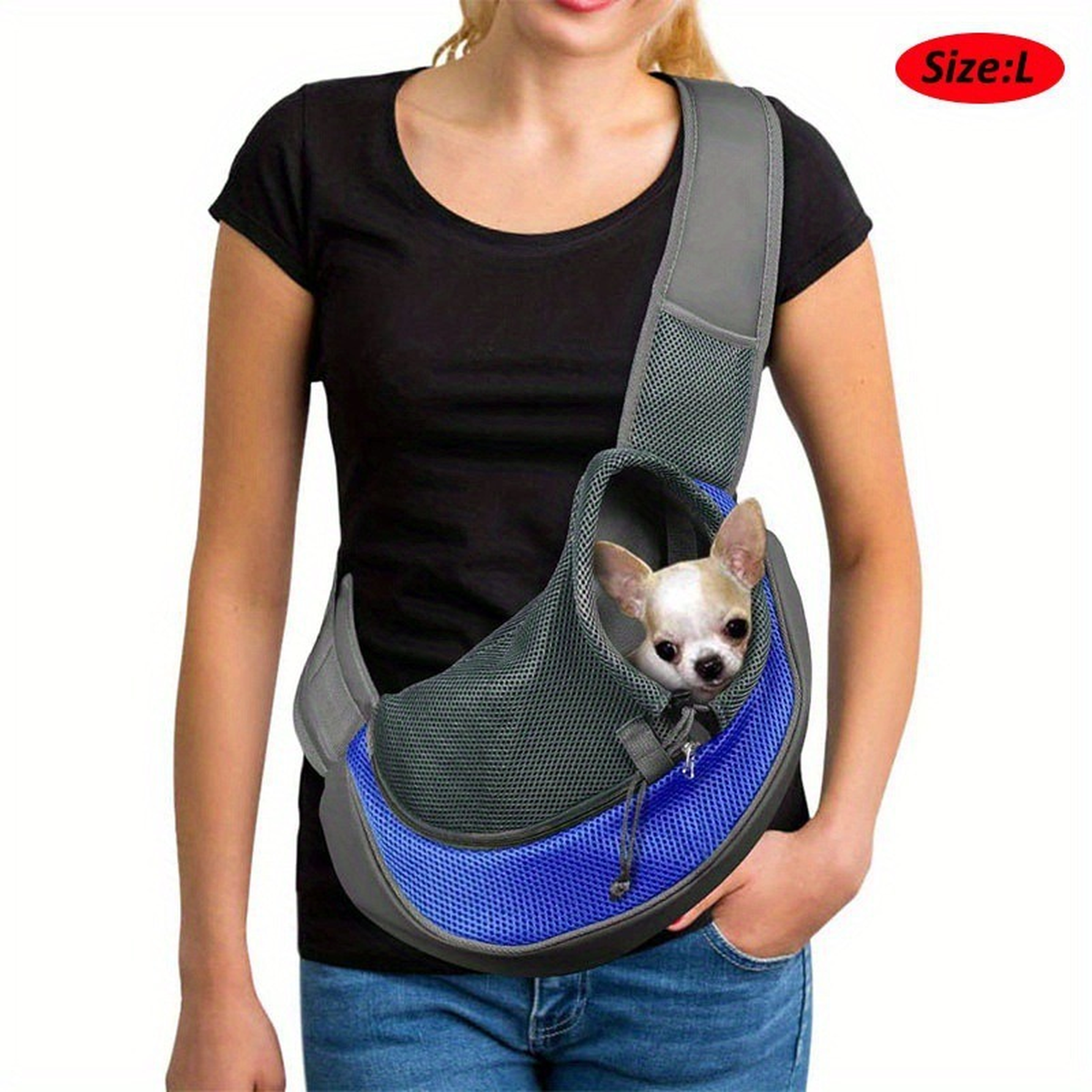 Reflective Pet Carrier Sling Bag